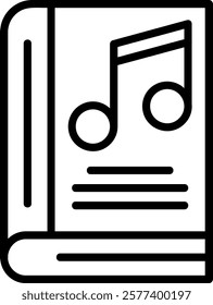 Music Education Line Vector Icon Design