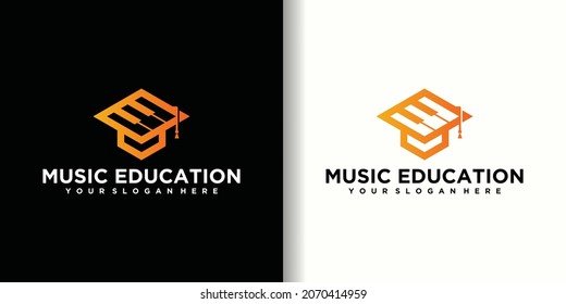 music education logo design. piano logo