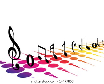 Music element colorful design - vector illustration