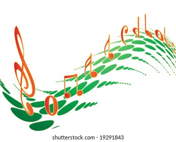 Music element colorful design - vector illustration