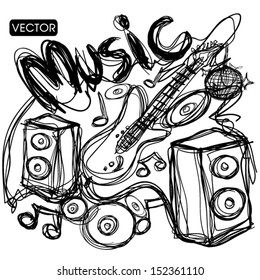 music element drawing style