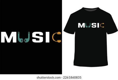 Music element vector t-shirt, music slogan design.