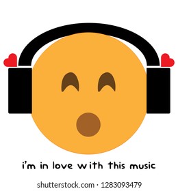 the music emoji modern vector icon that can be used for chatting messaging and ux, ui design