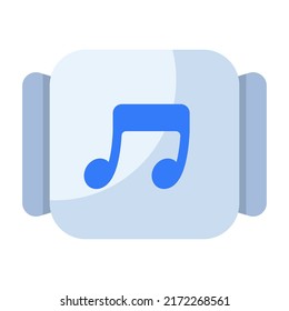 icono aislado de estado vacío de música con estilo plano