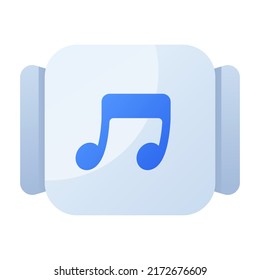 music empty state single isolated icon with smooth gradient style