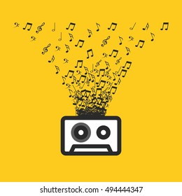 music entertainment line icon vector illustration design