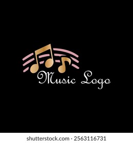 music entertainment logo design vector