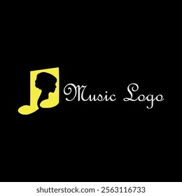 music entertainment logo design vector