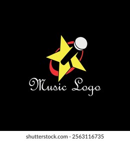 music entertainment logo design vector