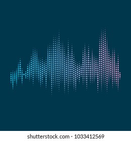 Music equalizer abstract background for design. Vector illustration
