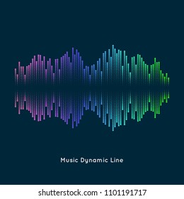 Music equalizer abstract background for design. Vector illustration