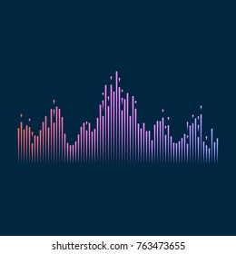 Music equalizer abstract background for design. Vector illustration