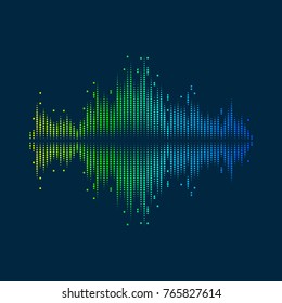Music equalizer abstract background for design. Vector illustration