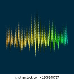 Music equalizer abstract elements for design. Vector illustration on a dark background
