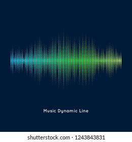 Music equalizer abstract elements for design. Vector illustration on a dark background