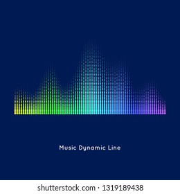 Music equalizer abstract elements for design. Vector illustration on a dark background