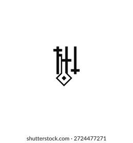 Design do logotipo da chave de ajuste do equalizador de música.