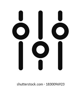 Music equalizer audio mixing level controls icon - Music mix flat style vector illustration isolated on white background