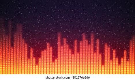 Music equalizer background. Vector illustration. Digital graphic for brochure, website, flyer, print, poster, other design