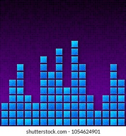 Music equalizer background. Vector illustration. Digital graphic for brochure, website, flyer, print, poster, other design.
