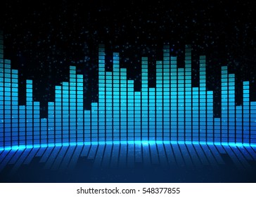 Music equalizer background. Vector illustration.