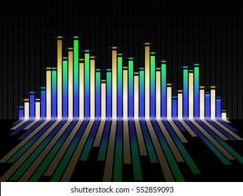 Music equalizer background. Vector illustration
