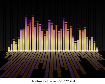 Music equalizer background. Vector illustration