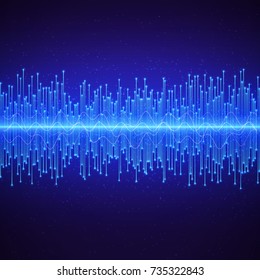 Music equalizer background. Vector illustration. Digital graphic for brochure, website, flyer, print, poster, other design