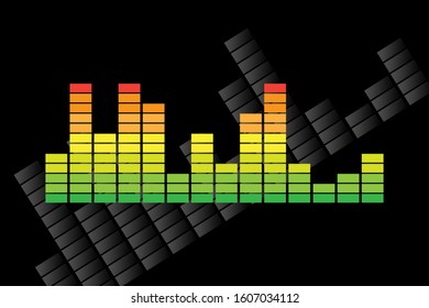 Music equalizer bars background. Beautiful music background. Vector eps 10.