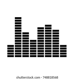Music equalizer black icon .
