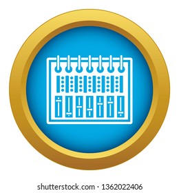 Music equalizer console icon blue vector isolated on white background for any design