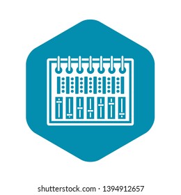 Music equalizer console icon. Simple illustration of music equalizer console vector icon for web