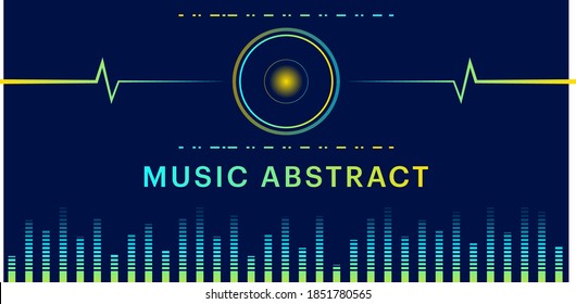 Music Equalizer in the Dark Colors  
Abstract Dynamic Waves Background