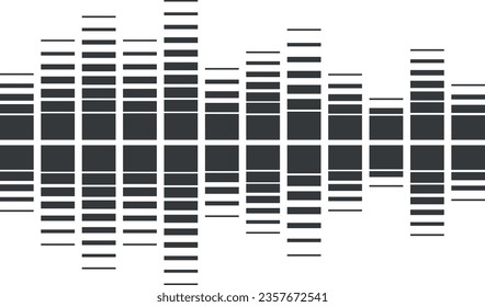 Music equalizer. Digital sound wave beat frequency
