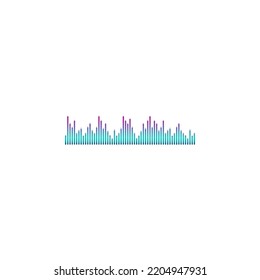 musikalischer Equalizer flacher Design-Stil. Musik-Equalizer, Vektorgrafik. einzeln auf weißem Hintergrund.