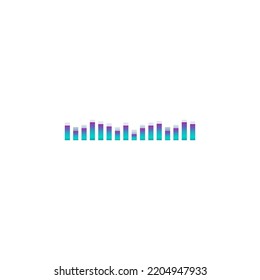 estilo de diseño plano de ecualizador de música. ilustración vectorial de ecualizador de música. aislado de fondo blanco.