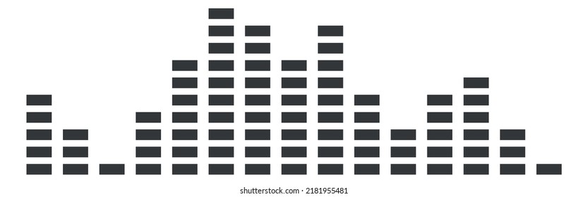 Music equalizer icon. Audio signal column chart
