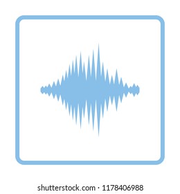 Music equalizer icon. Blue frame design. Vector illustration.