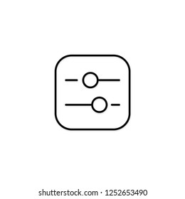 Music equalizer icon. Dj mixer sign