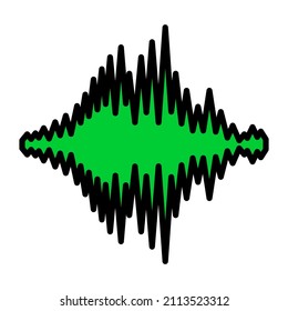 Music Equalizer Icon. Editable Bold Outline With Color Fill Design. Vector Illustration.
