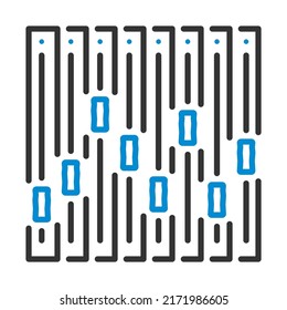 Music Equalizer Icon. Editable Bold Outline With Color Fill Design. Vector Illustration.