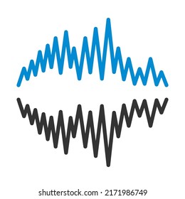 Music Equalizer Icon. Editable Bold Outline With Color Fill Design. Vector Illustration.