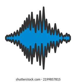 Music Equalizer Icon. Editable Bold Outline With Color Fill Design. Vector Illustration.