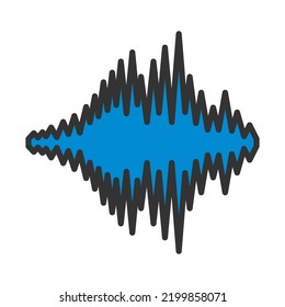 Music Equalizer Icon. Editable Bold Outline With Color Fill Design. Vector Illustration.