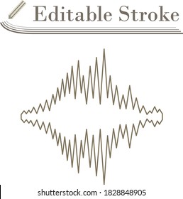 Music Equalizer Icon. Editable Stroke Simple Design. Vector Illustration.