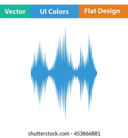 Music equalizer icon. Flat color design. Vector illustration.