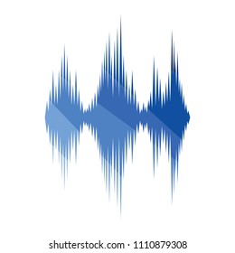 Music equalizer icon on gray background with round shadow. Vector illustration.