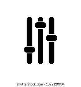 music equalizer icon on white background