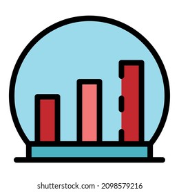 Music equalizer icon. Outline music equalizer vector icon color flat isolated