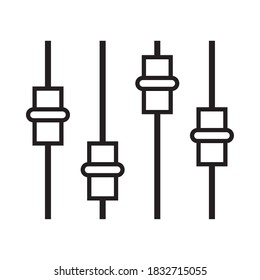 music equalizer icon over white background, vector illustration